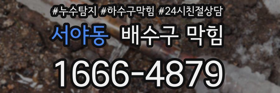 서야동 배수구 막힘