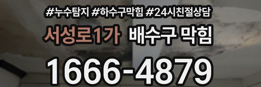 서성로1가 배수구 막힘