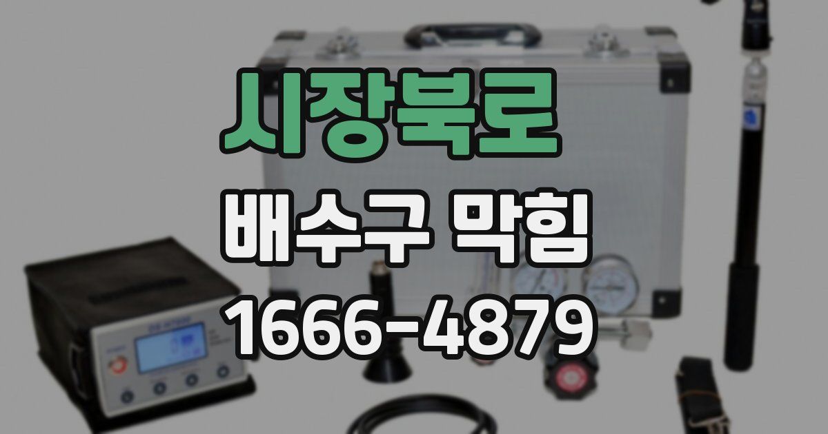 시장북로 배수구 막힘