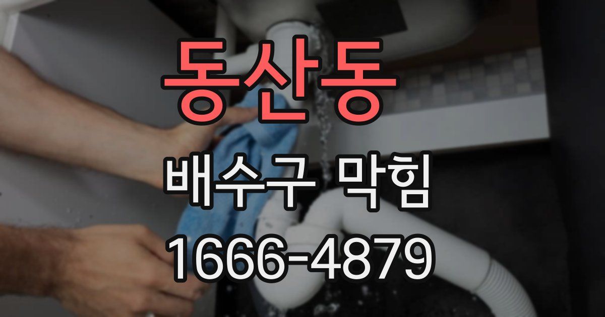 동산동 배수구 막힘