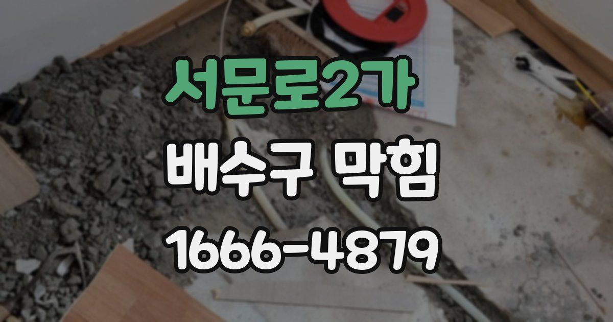 서문로2가 배수구 막힘