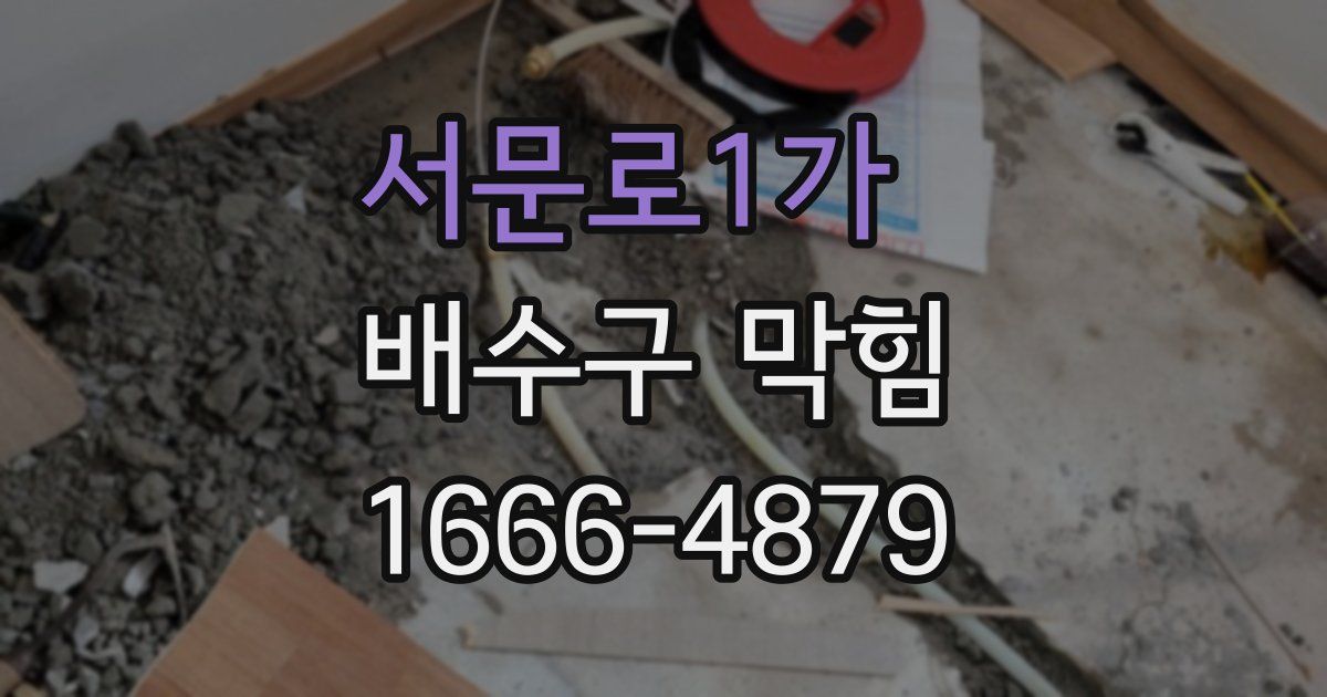 서문로1가 배수구 막힘
