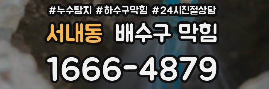 서내동 배수구 막힘