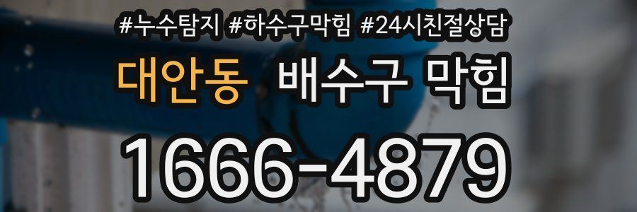 대안동 배수구 막힘