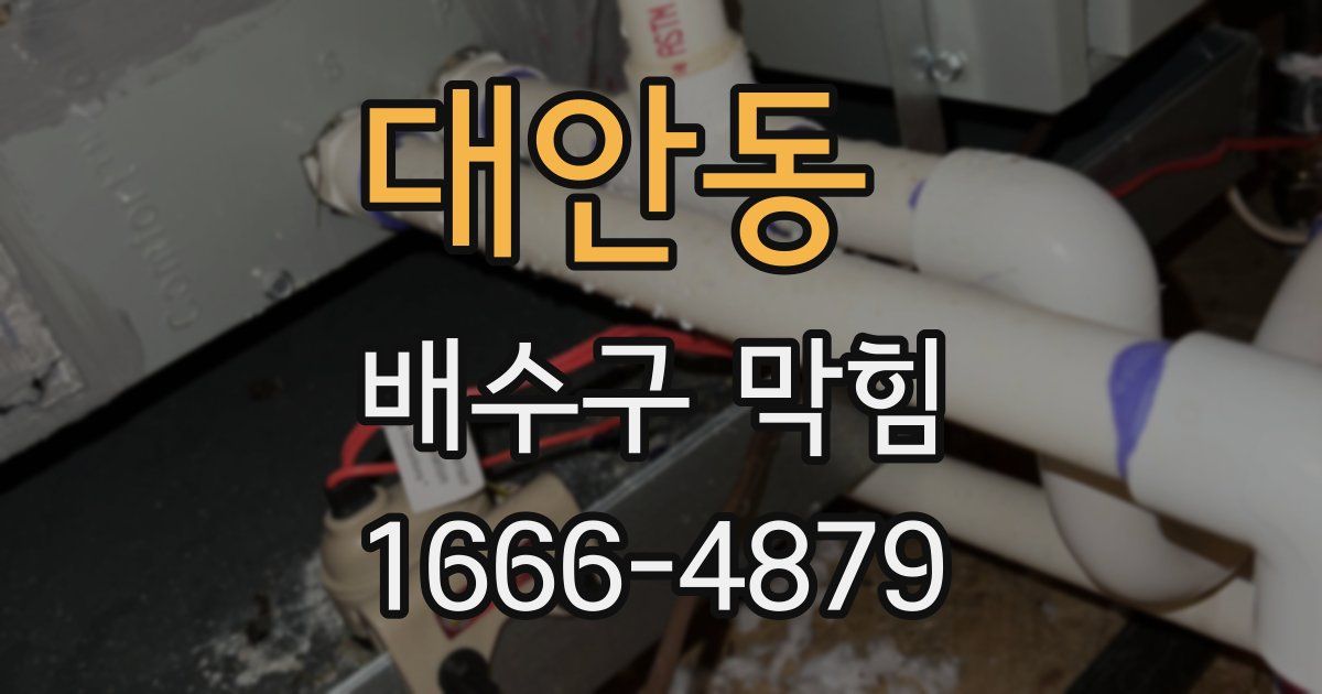 대안동 배수구 막힘