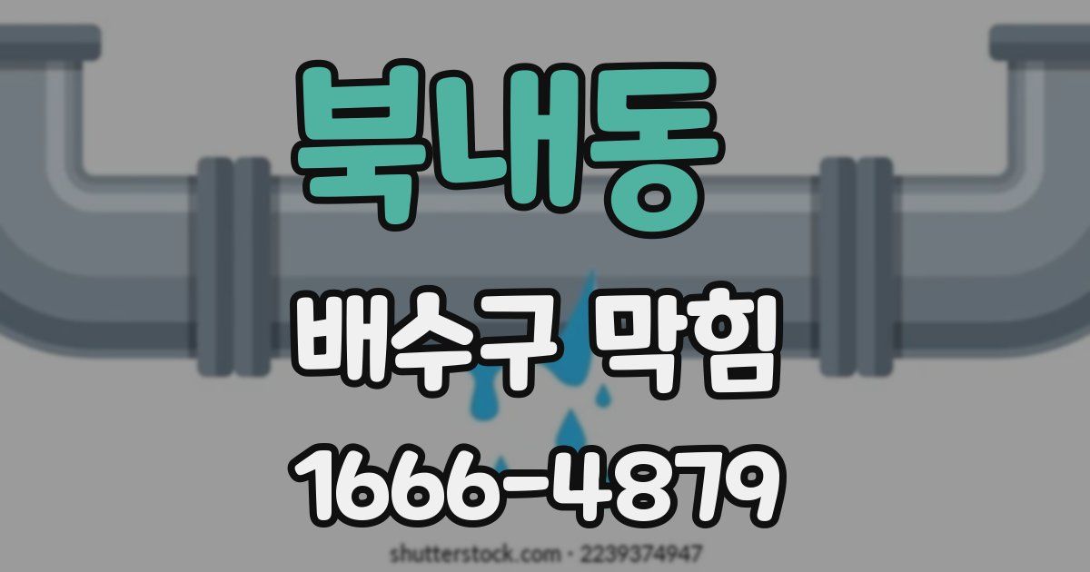 북내동 배수구 막힘