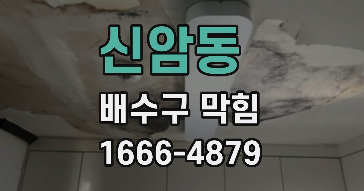 신암동 배수구 막힘