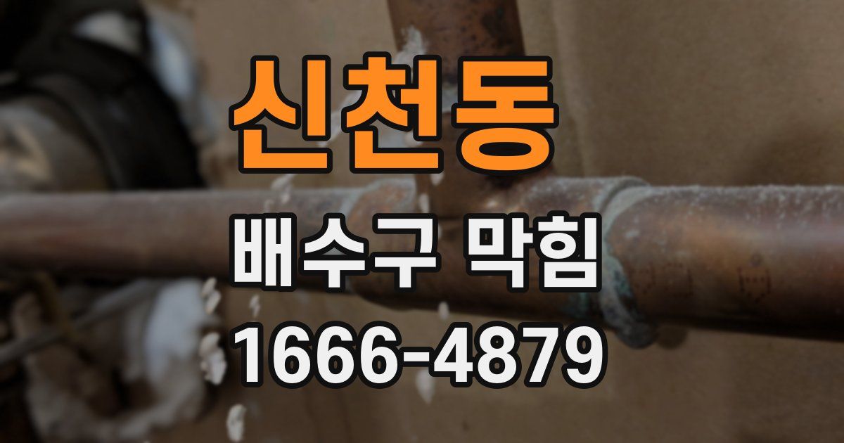신천동 배수구 막힘