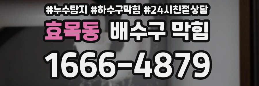 효목동 배수구 막힘