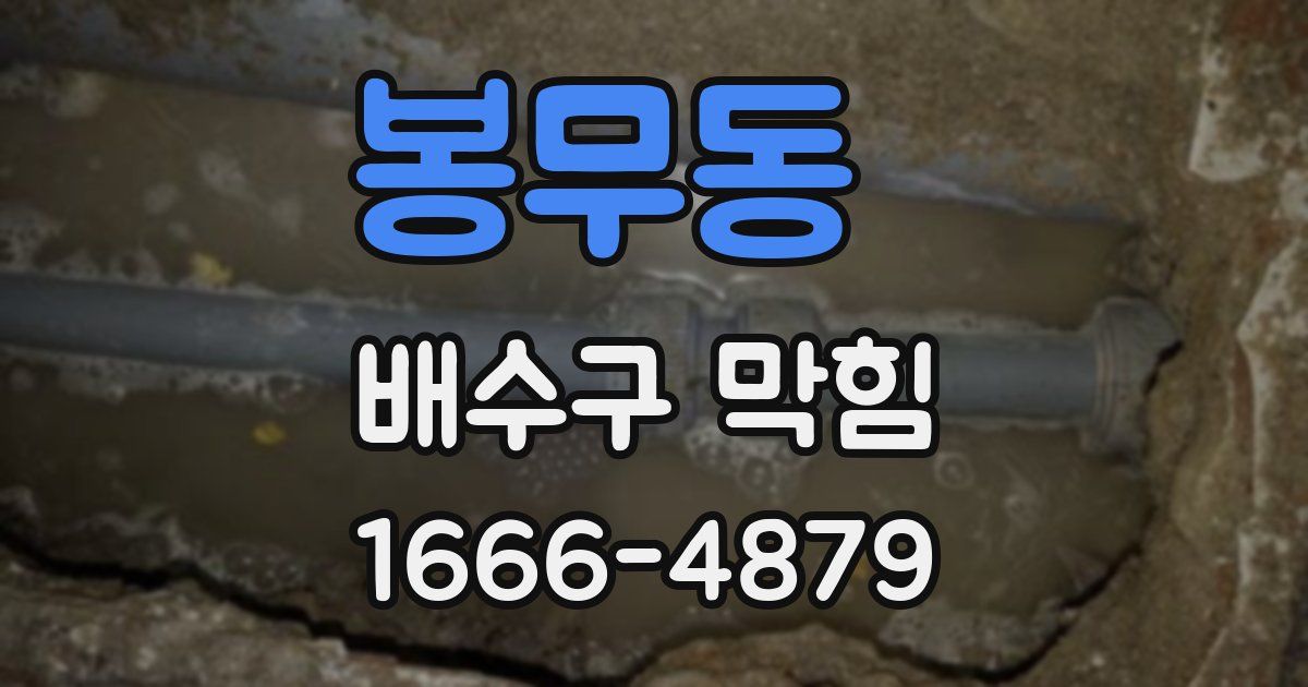 봉무동 배수구 막힘