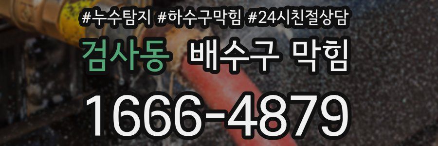 검사동 배수구 막힘
