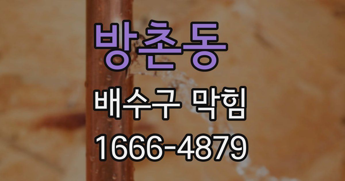 방촌동 배수구 막힘