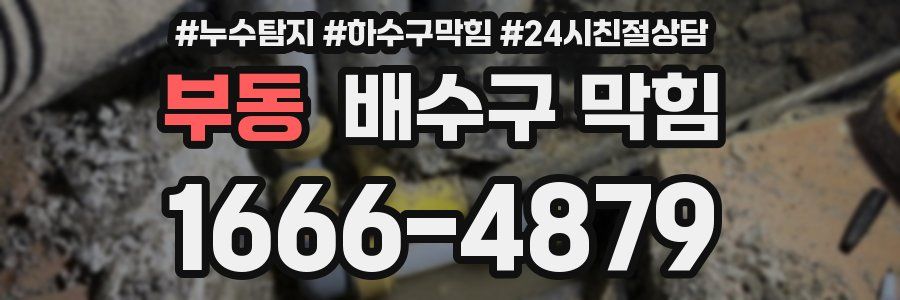 부동 배수구 막힘