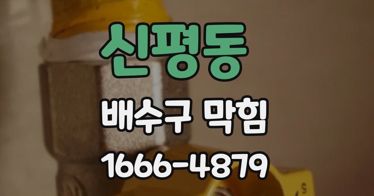 신평동 배수구 막힘