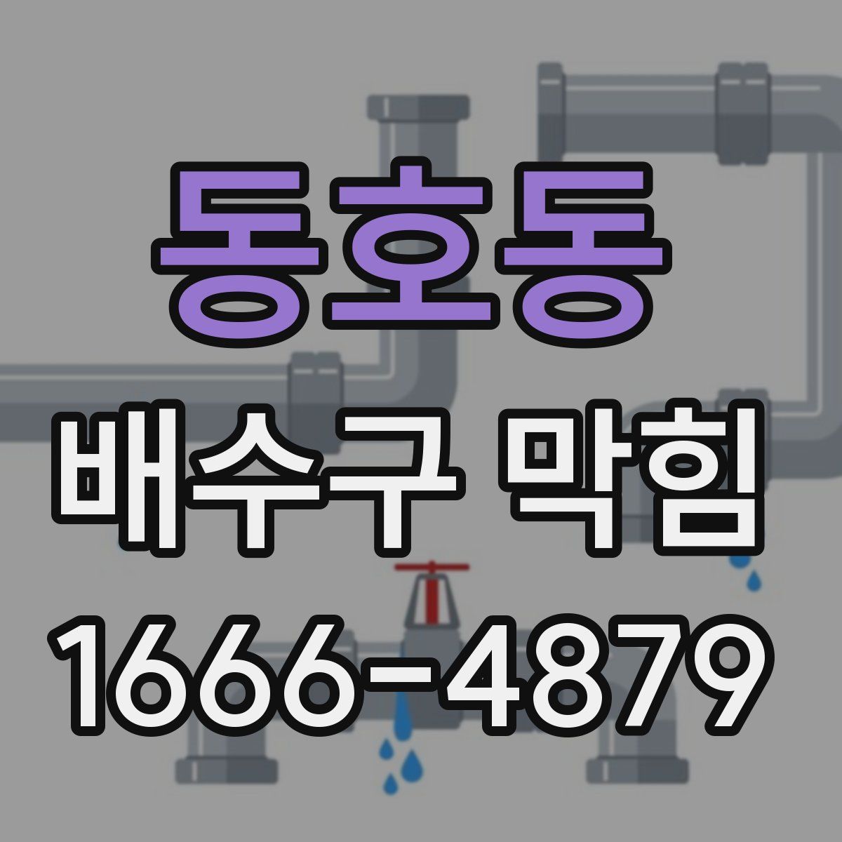 동호동 배수구 막힘