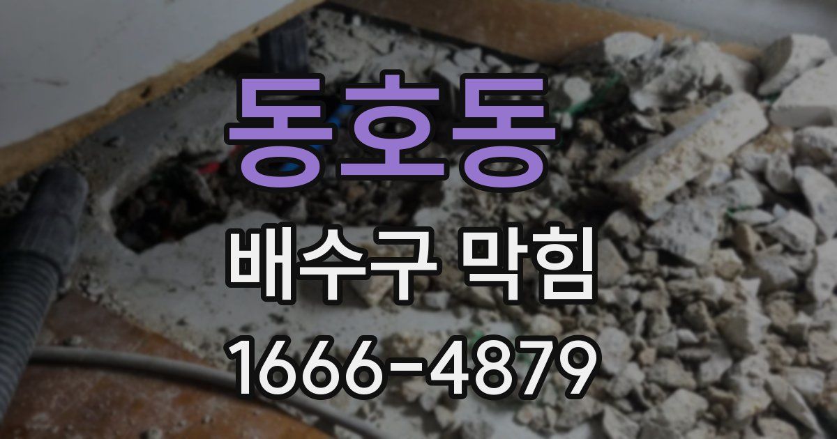 동호동 배수구 막힘