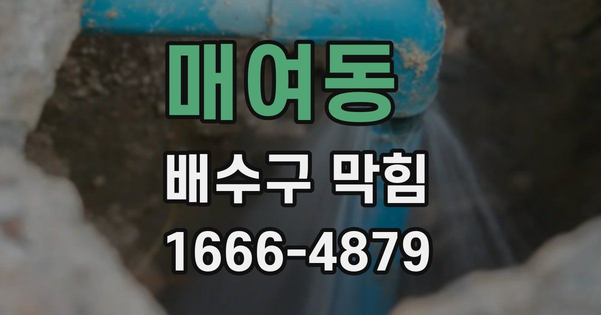 매여동 배수구 막힘
