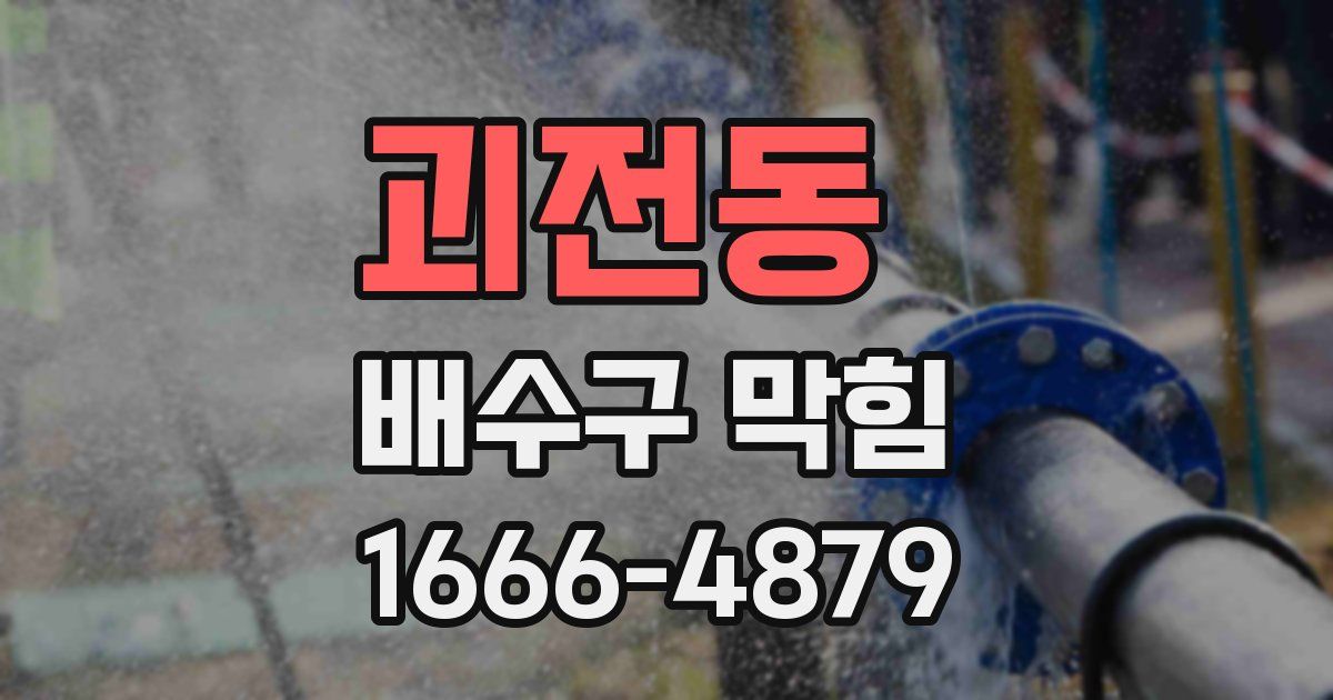 괴전동 배수구 막힘