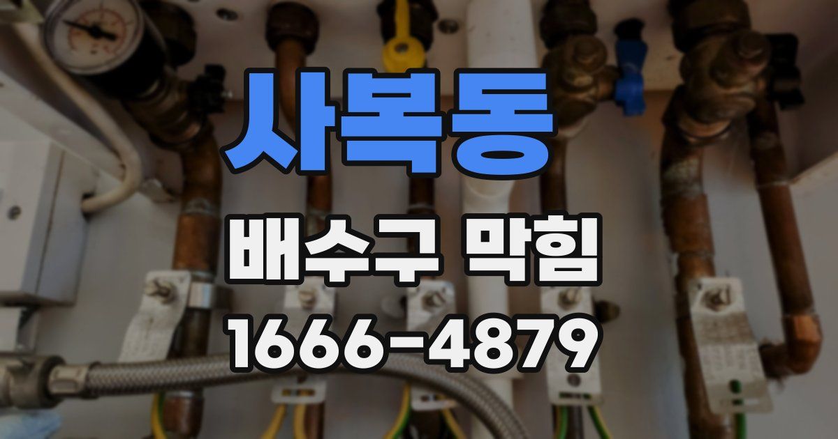 사복동 배수구 막힘