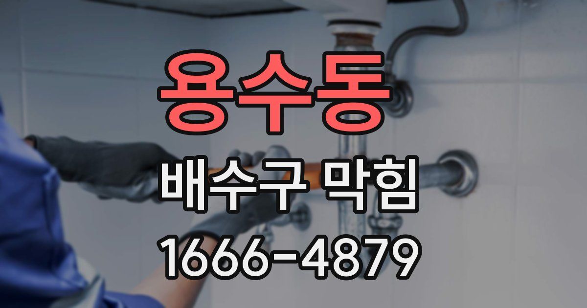 용수동 배수구 막힘