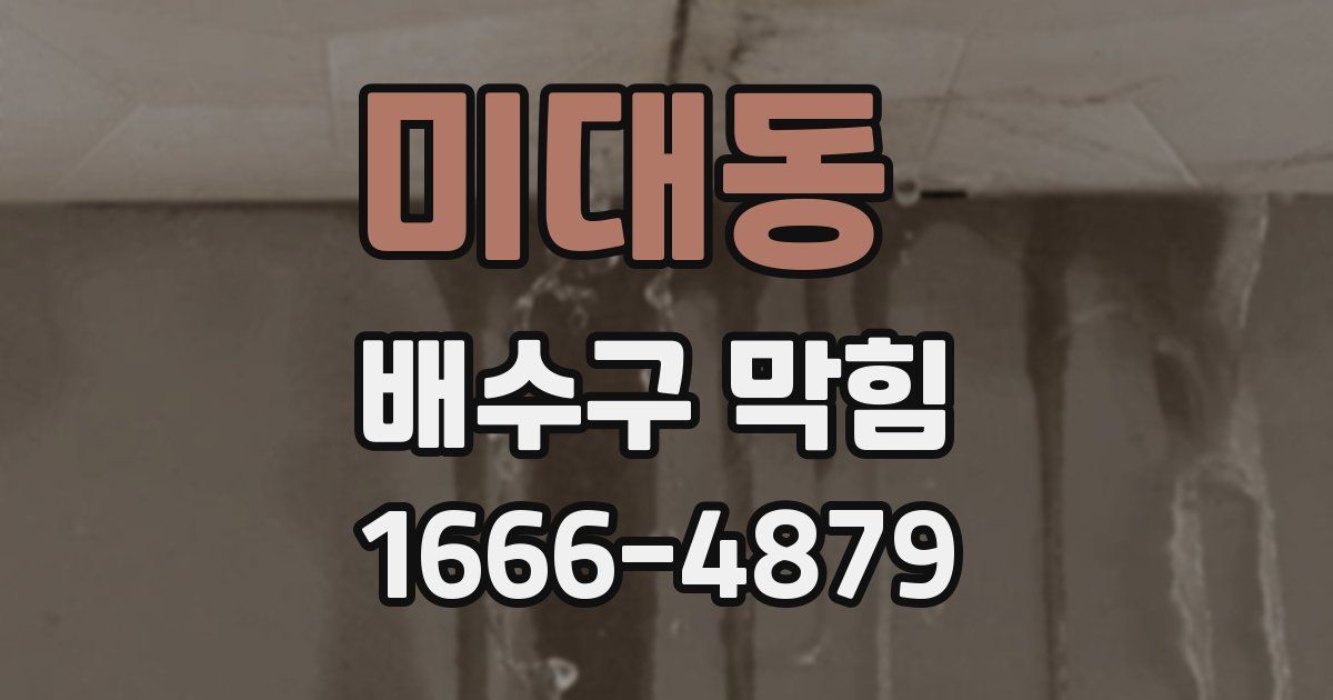 미대동 배수구 막힘