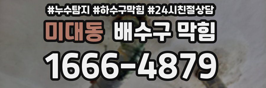 미대동 배수구 막힘