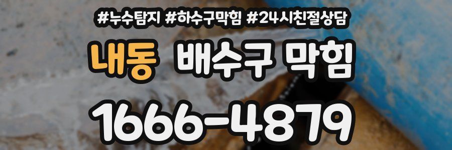 내동 배수구 막힘