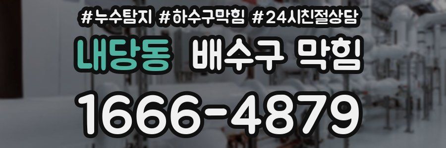 내당동 배수구 막힘
