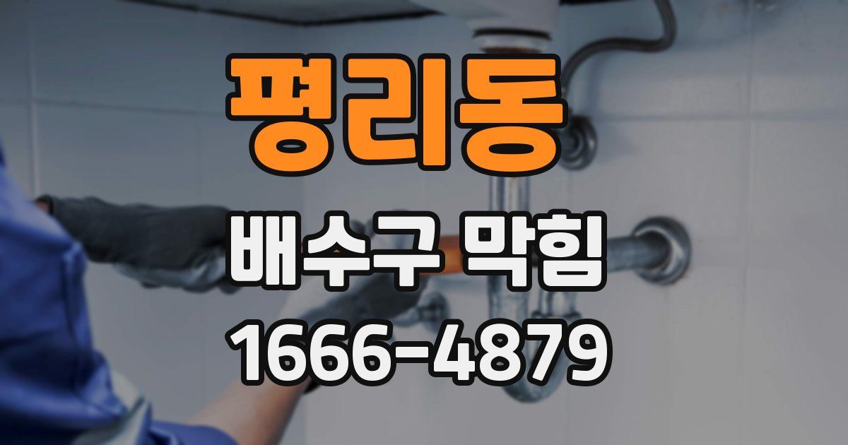 평리동 배수구 막힘
