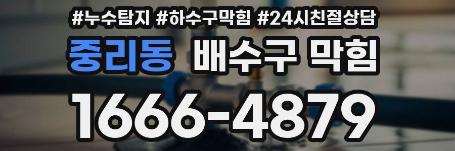 중리동 배수구 막힘