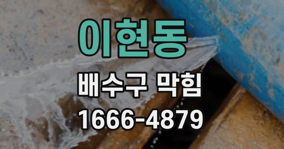 이현동 배수구 막힘