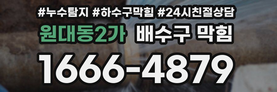 원대동2가 배수구 막힘