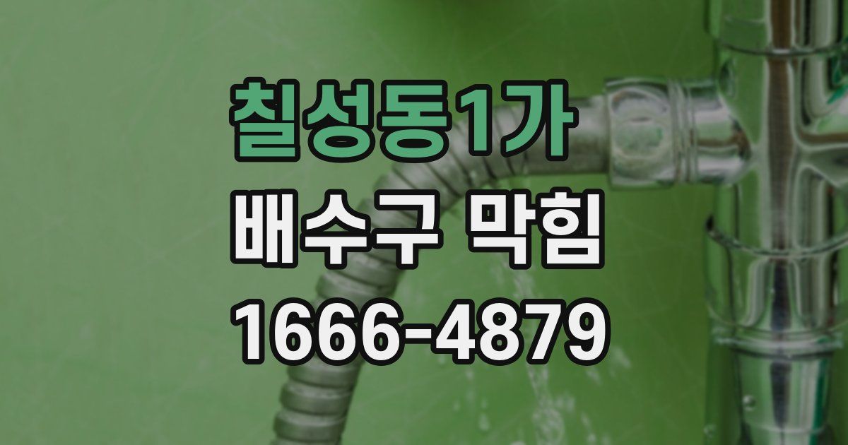 칠성동1가 배수구 막힘