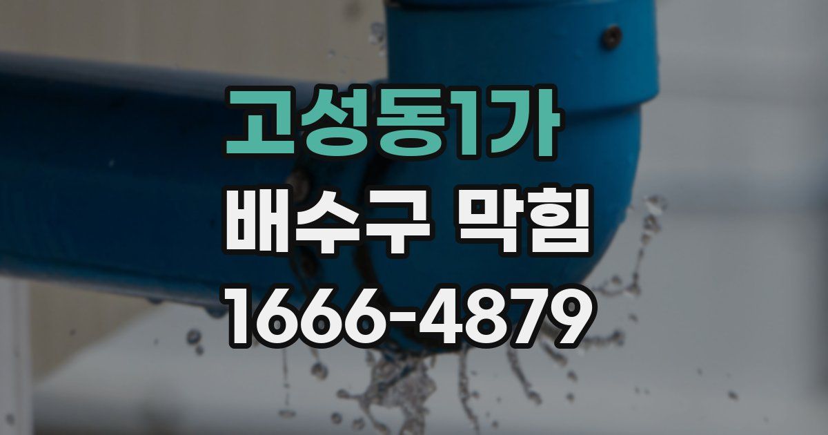 고성동1가 배수구 막힘