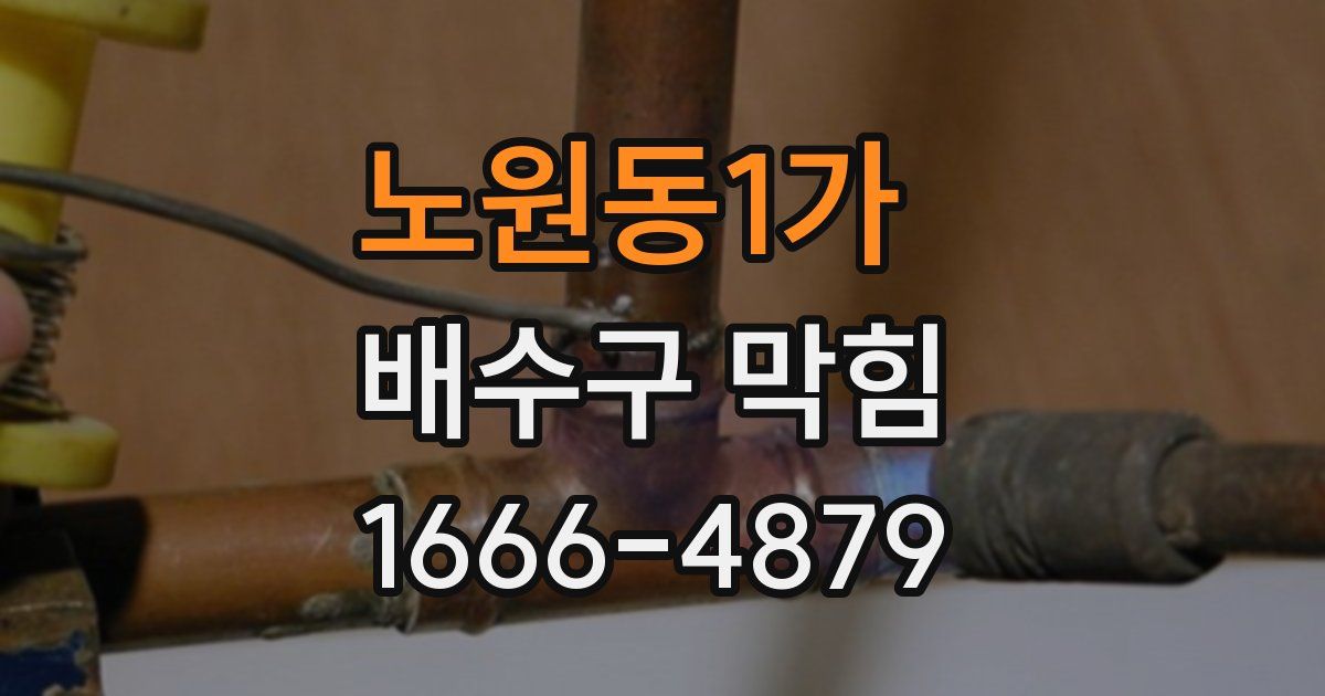 노원동1가 배수구 막힘