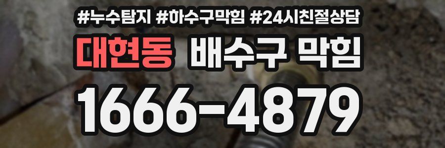 대현동 배수구 막힘