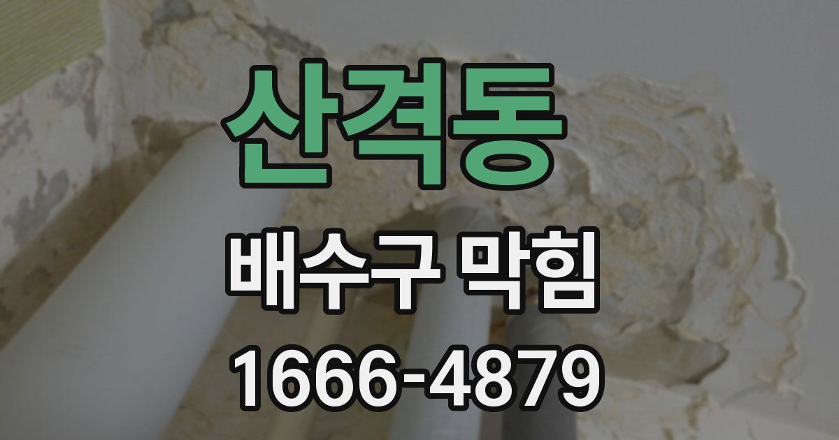 산격동 배수구 막힘