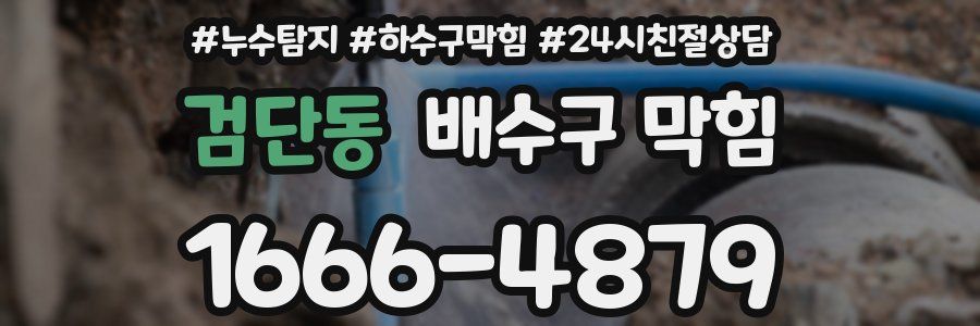 검단동 배수구 막힘