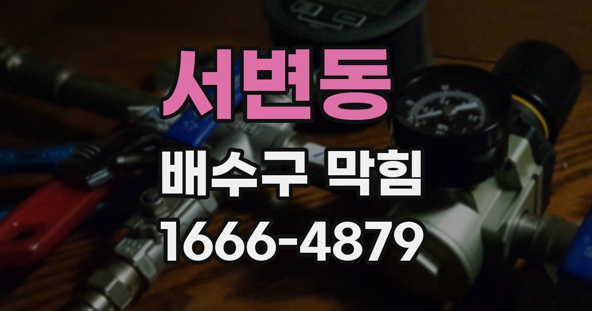 서변동 배수구 막힘