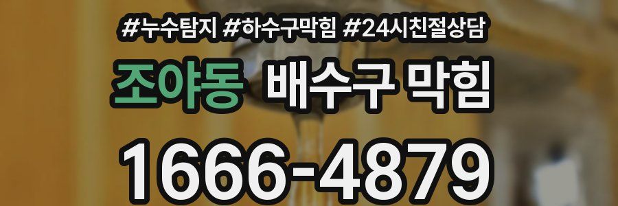 조야동 배수구 막힘