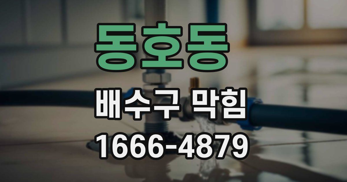 동호동 배수구 막힘