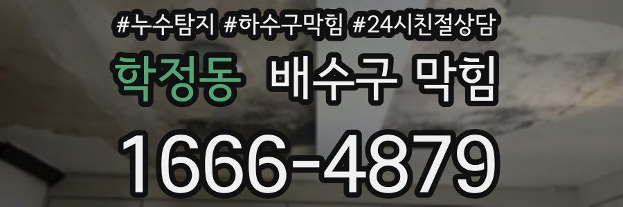 학정동 배수구 막힘