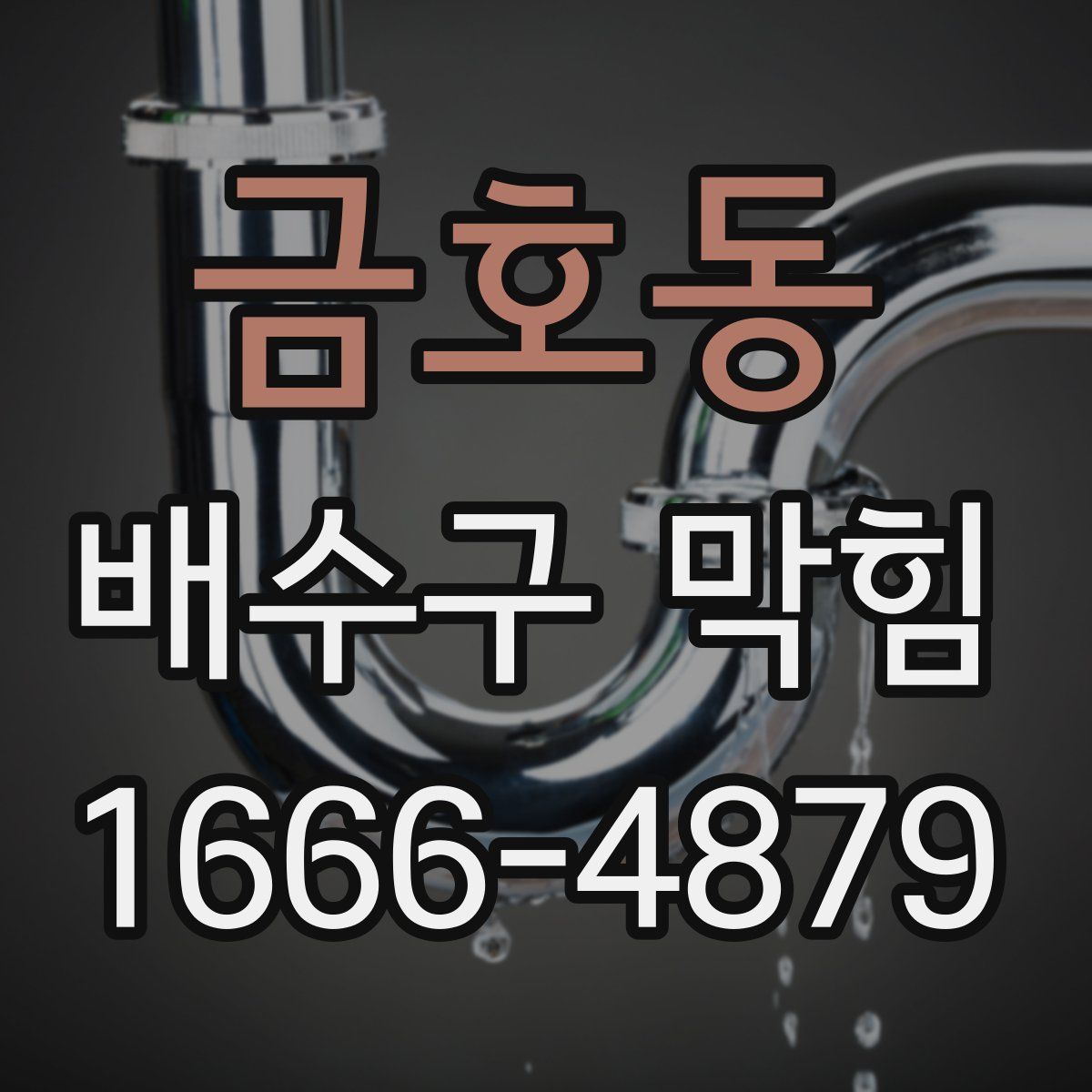 금호동 배수구 막힘