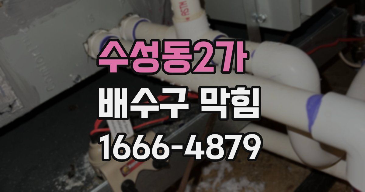 수성동2가 배수구 막힘