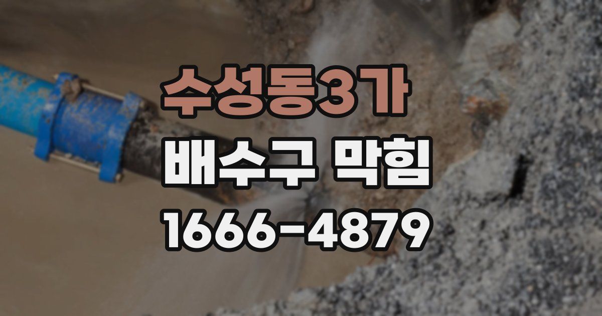 수성동3가 배수구 막힘