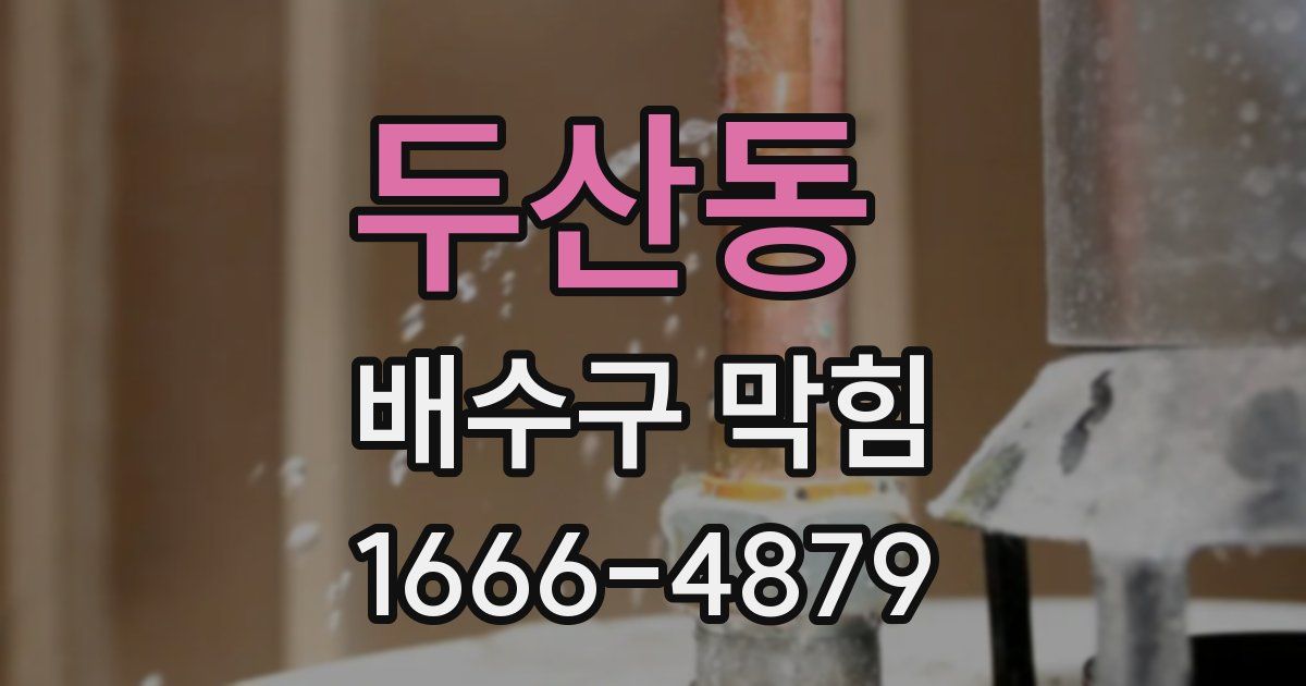 두산동 배수구 막힘
