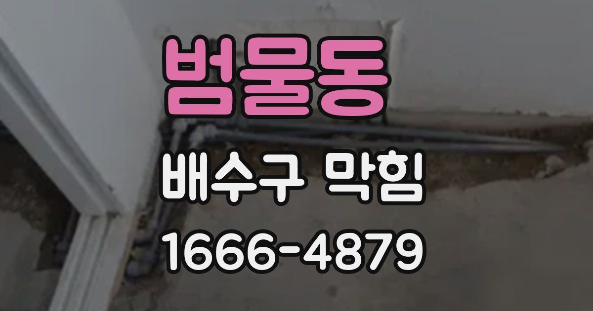 범물동 배수구 막힘