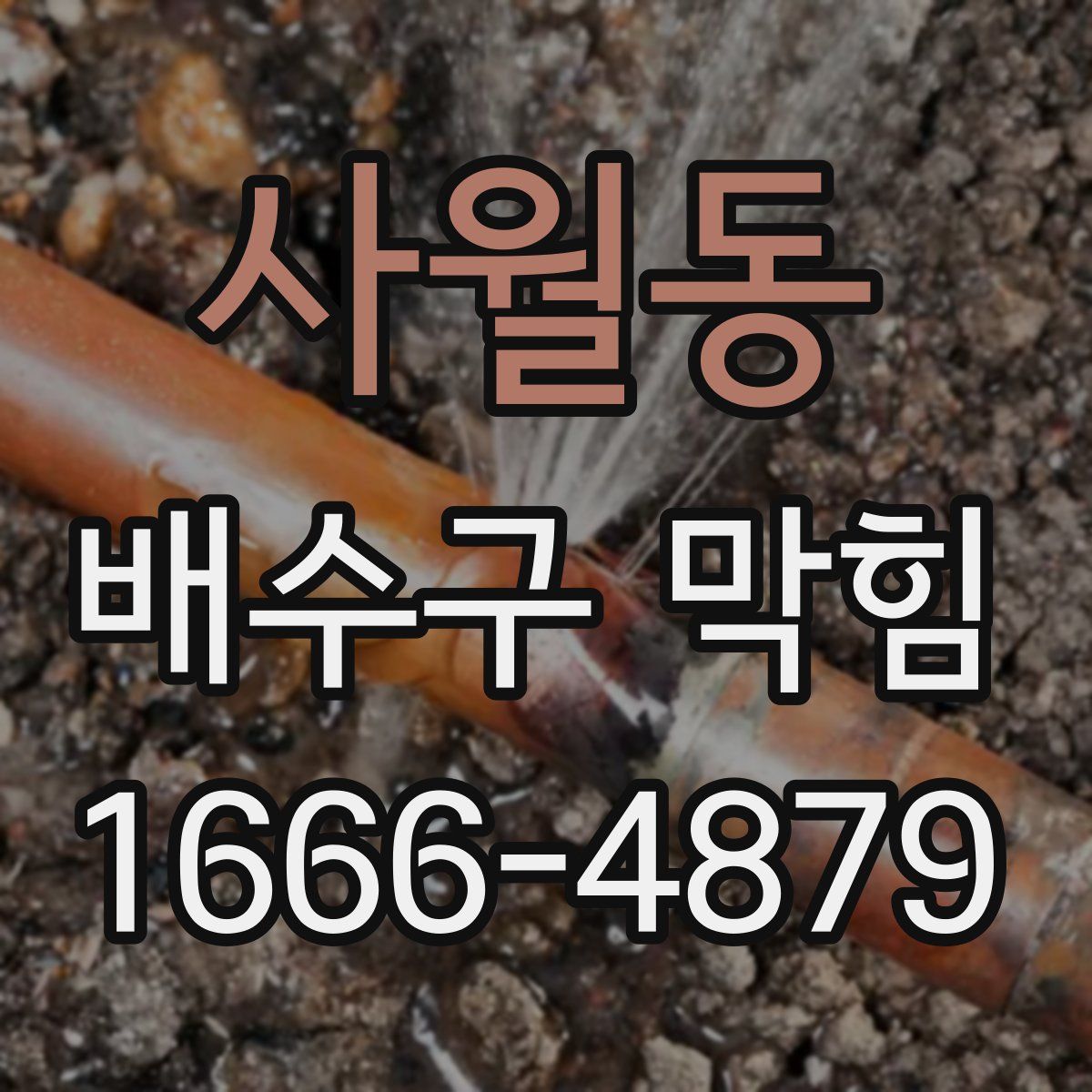 사월동 배수구 막힘