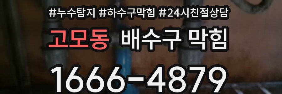고모동 배수구 막힘