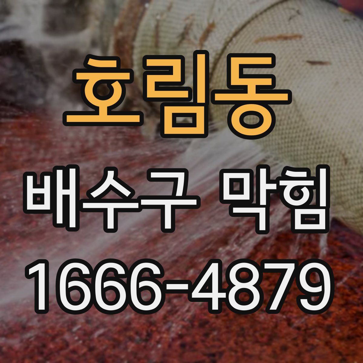 호림동 배수구 막힘
